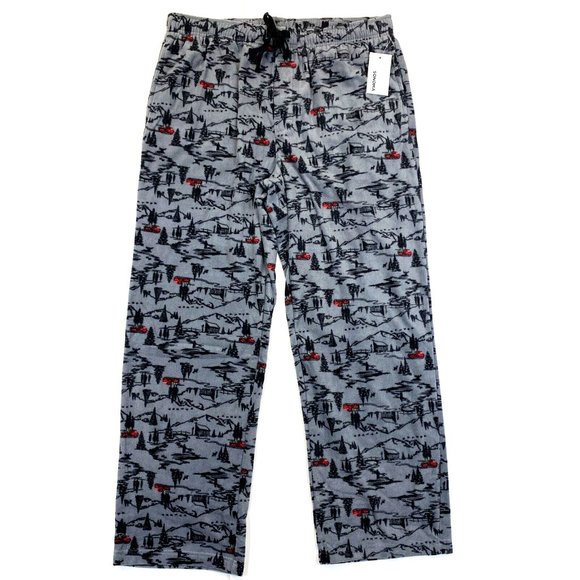 Men's Sonoma Goods For Life Microfleece Pajama Lounge Pants Gray Red Truck - XXL - Picture 1 of 3
